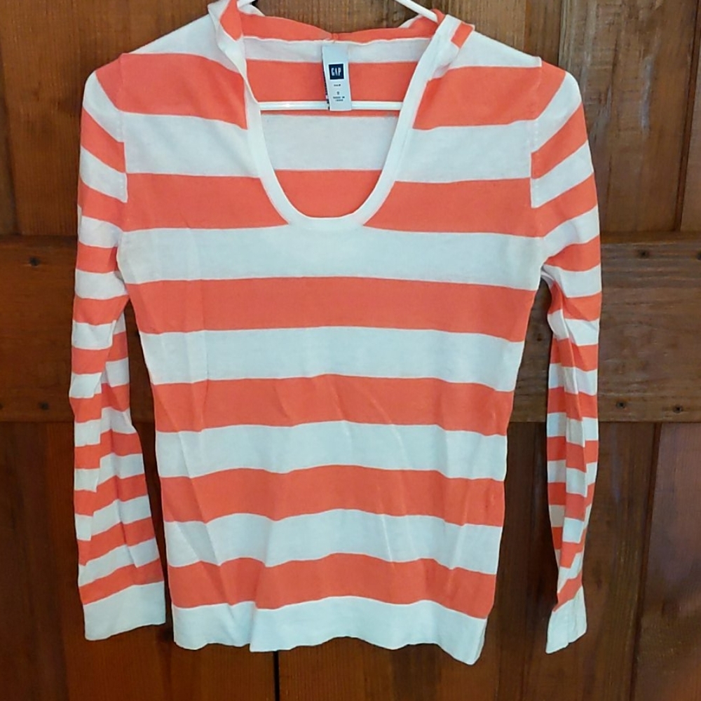 Gap lightweight striped hoodie